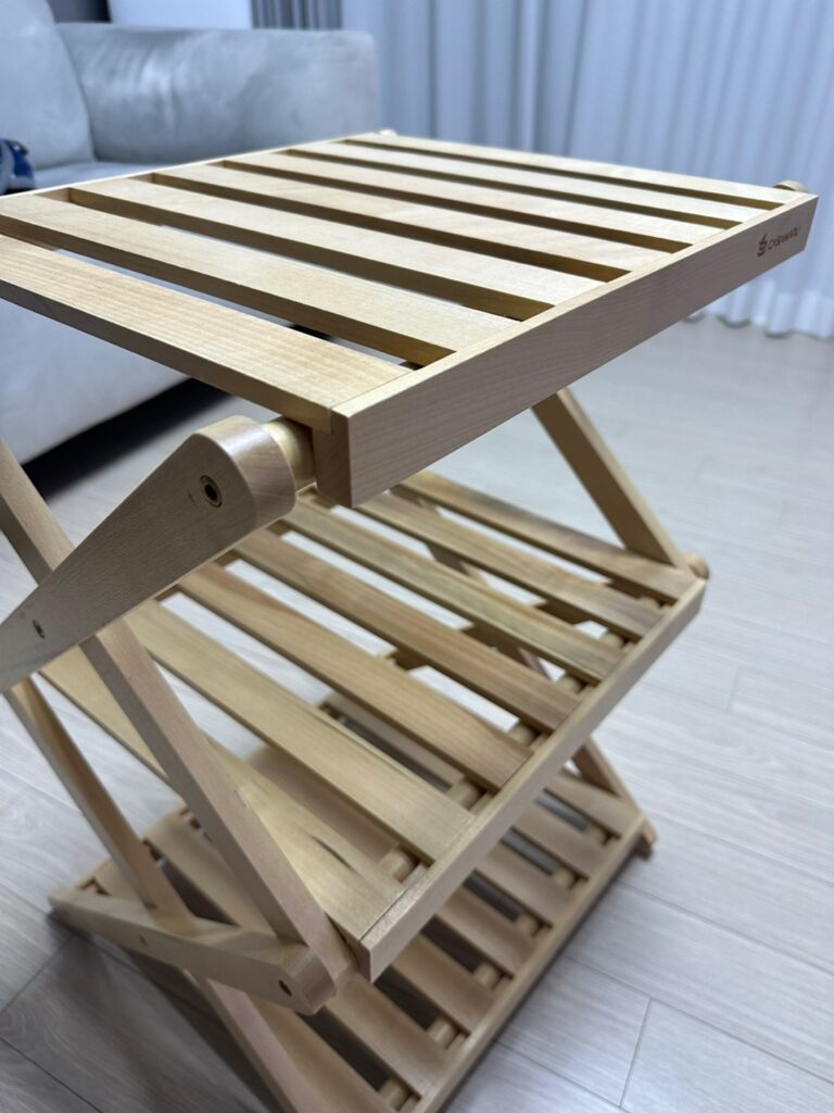 직접 구매한 접이식 까사마루 자작나무 3단 캠핑 선반 리뷰