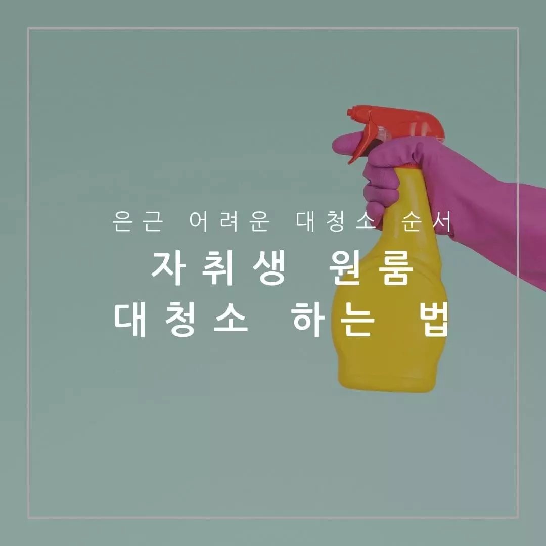 원룸 대청소