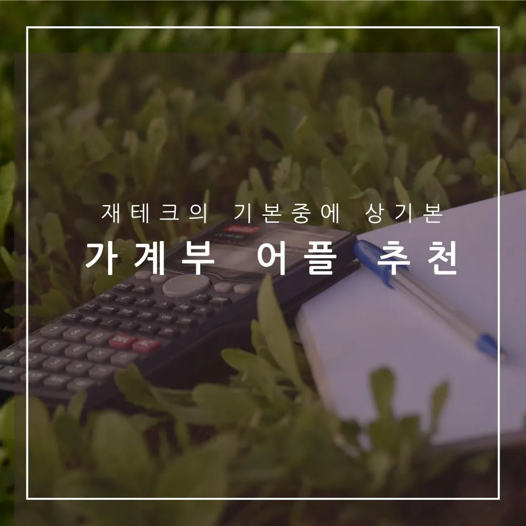 돈 관리 꿀팁 대방출! 가계부 어플 추천 꿀팁 TOP 5