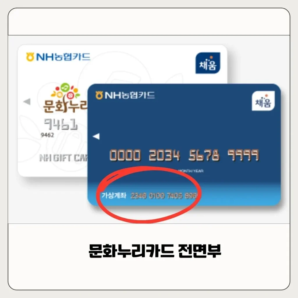 문화누리카드 가상계좌