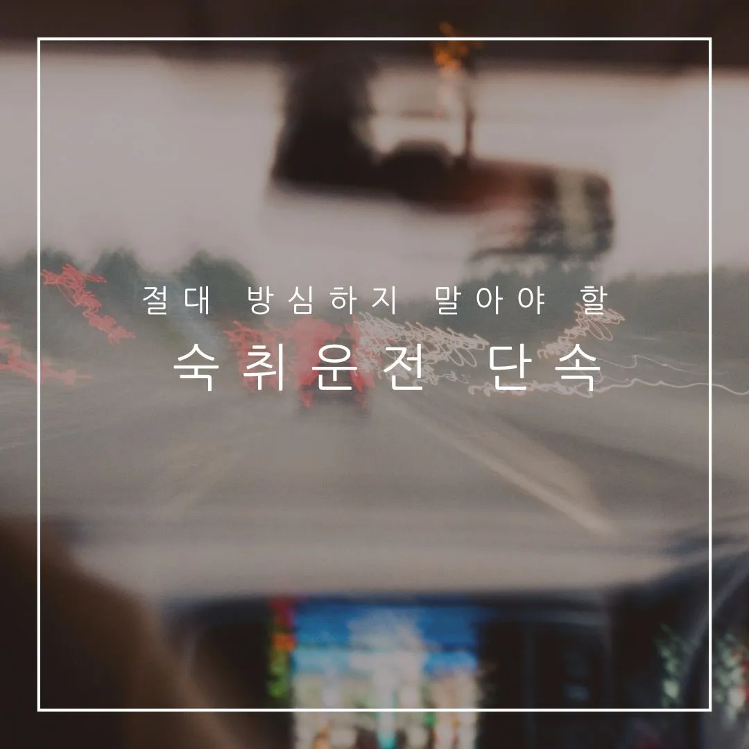 숙취운전 단속